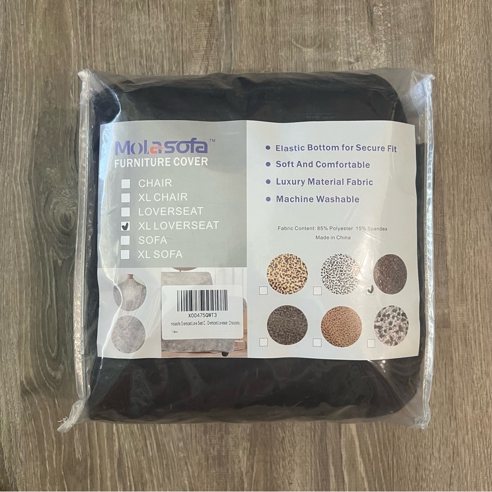Molasofa Furniture Cover for XL Oversized Loveseat in Chocolate Dark Brown